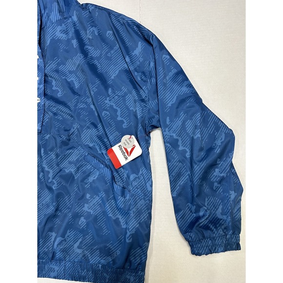 Reebok Womens Blue Windbreaker Jacket 2XL Jogger Coat‎ NWT - Picture 4 of 12